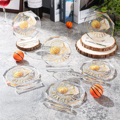 Anglechic hand holding trophy to show compact 4.72 inch size and easy handling benefit