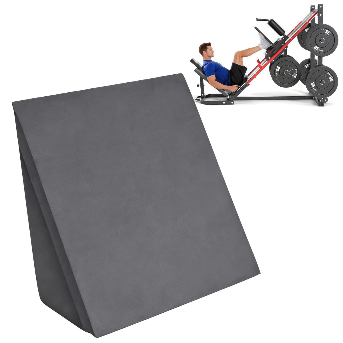 Anicuta front view of leg press pad showing stable support and improved alignment