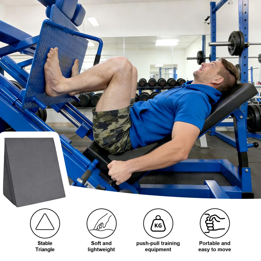 Anicuta pad next to a dumbbell to show compact size for versatile use