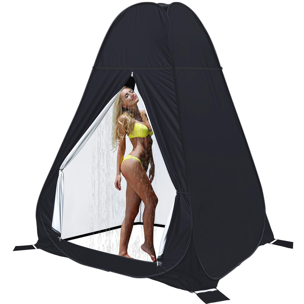 anngrowy front view open privacy tent showing spacious shelter and easy entry