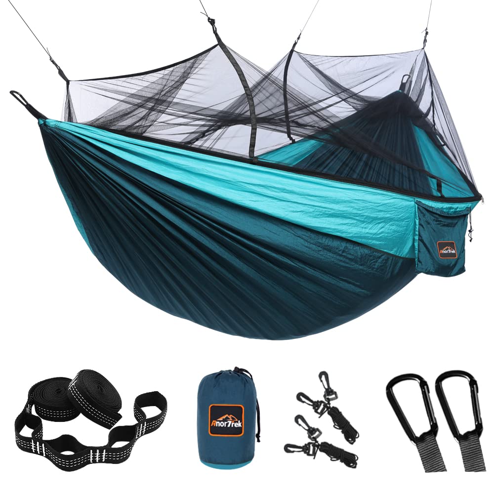AnorTrek front view packed hammock showing compact portability and lightweight benefit