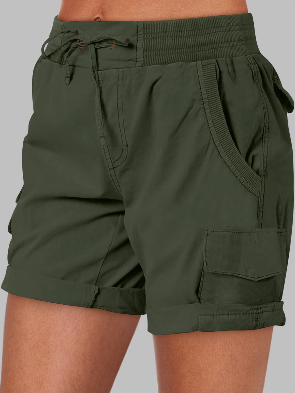 ANRABESS back pocket and elastic waist detail for secure storage
