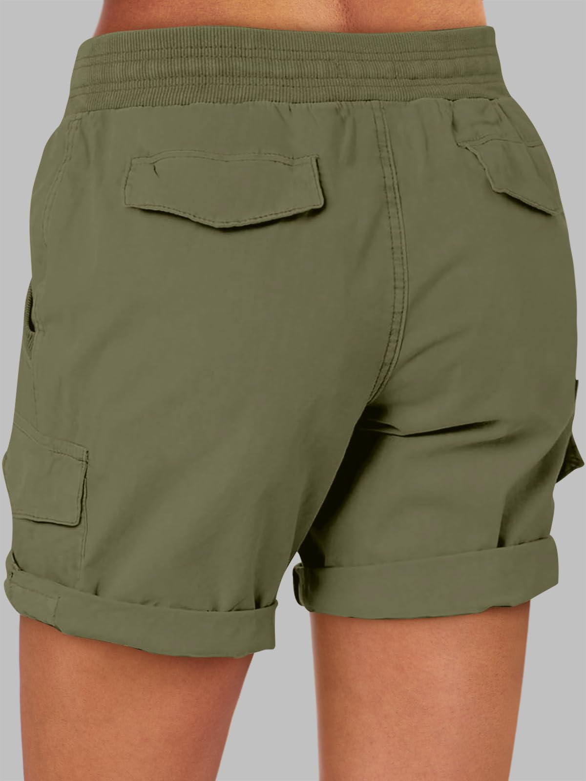 ANRABESS back pocket and elastic waistband showing adjustable comfortable fit