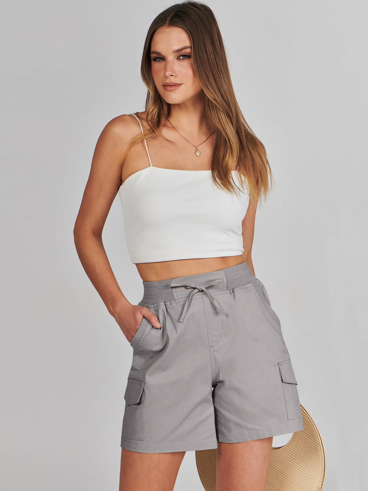 ANRABESS back pocket and elastic waistband with working drawstring benefit