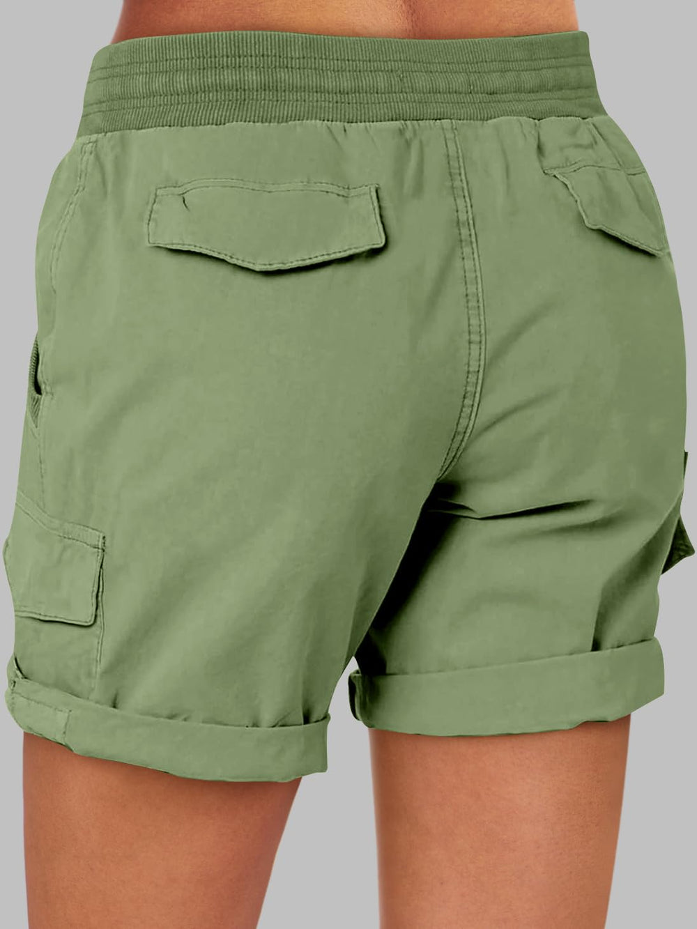ANRABESS back view showing elastic waist and working drawstring for adjustable fit