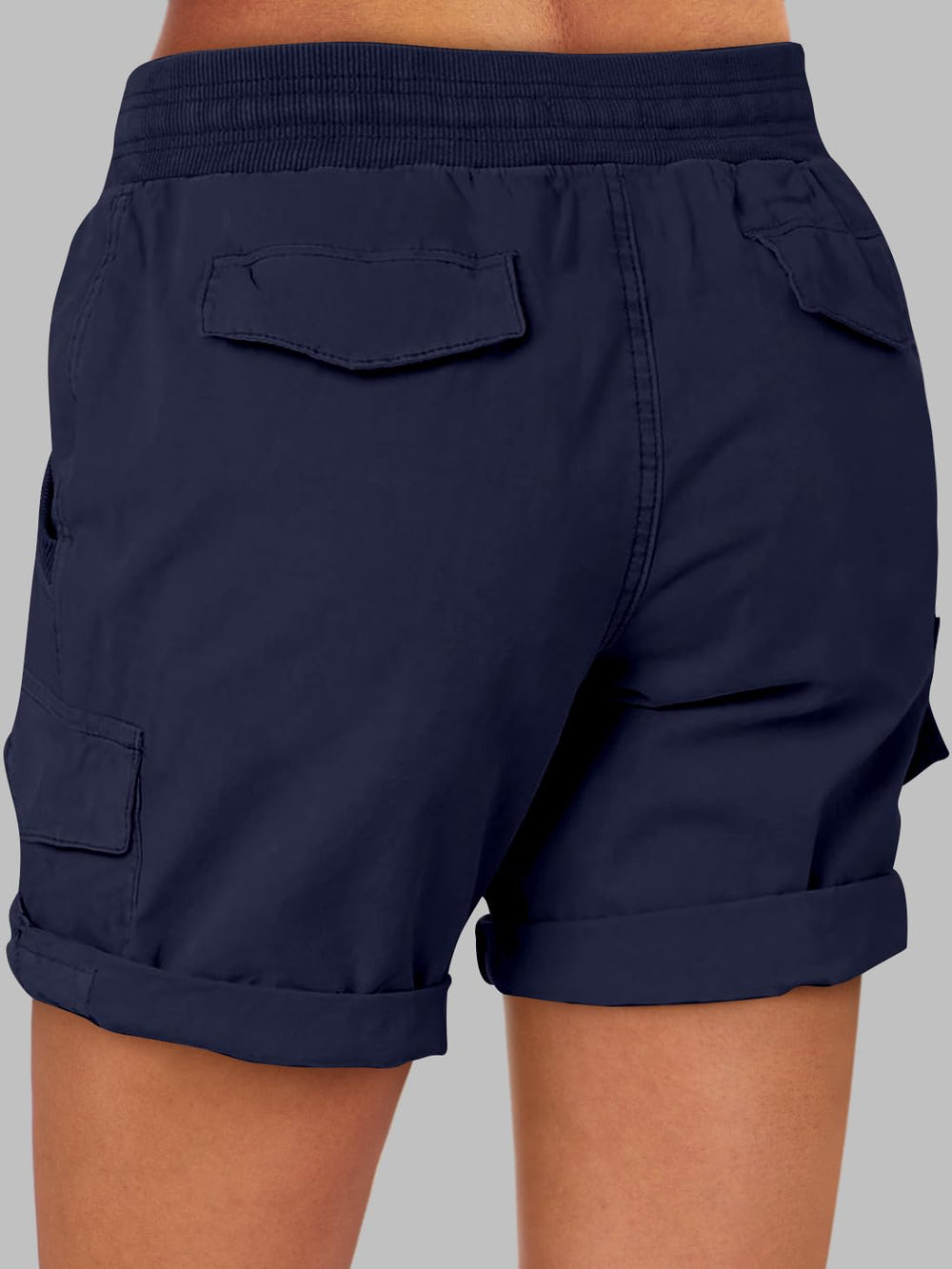 ANRABESS drawstring and elastic waistband showing adjustable fit benefit