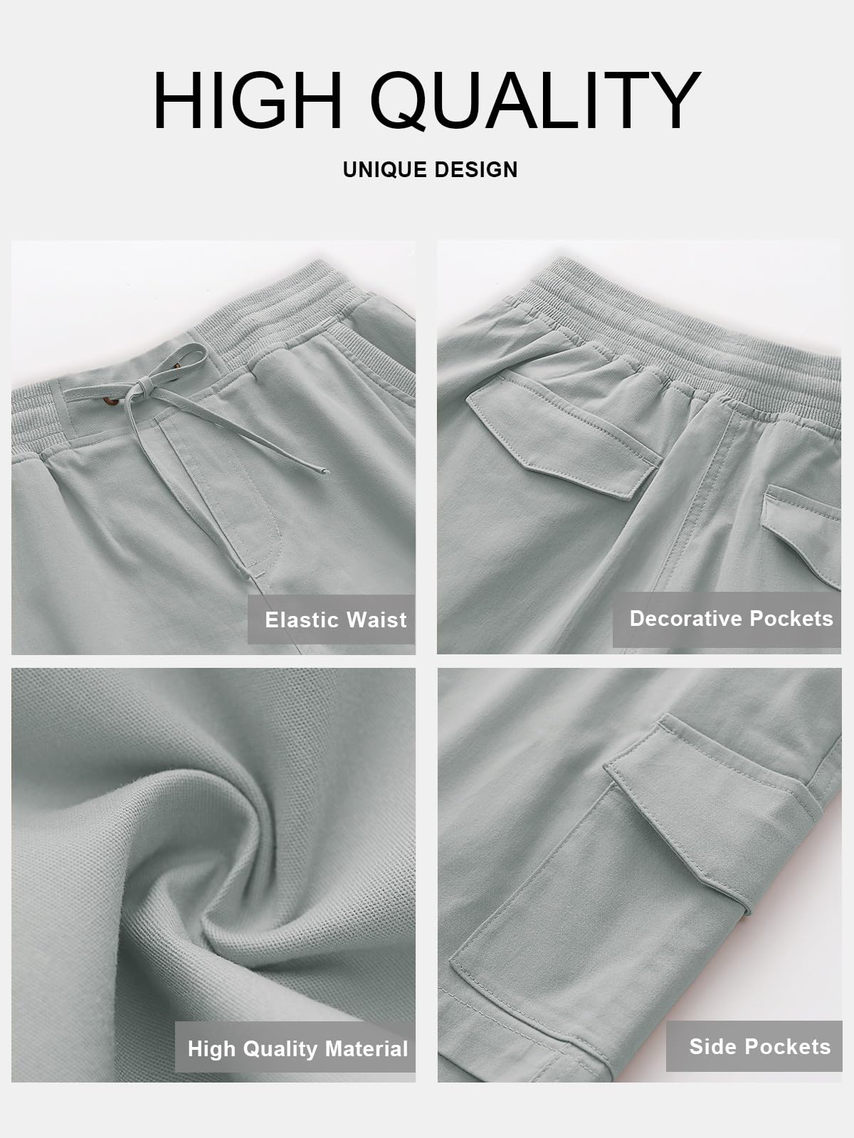 ANRABESS shorts worn by model showing mid-thigh length and scale