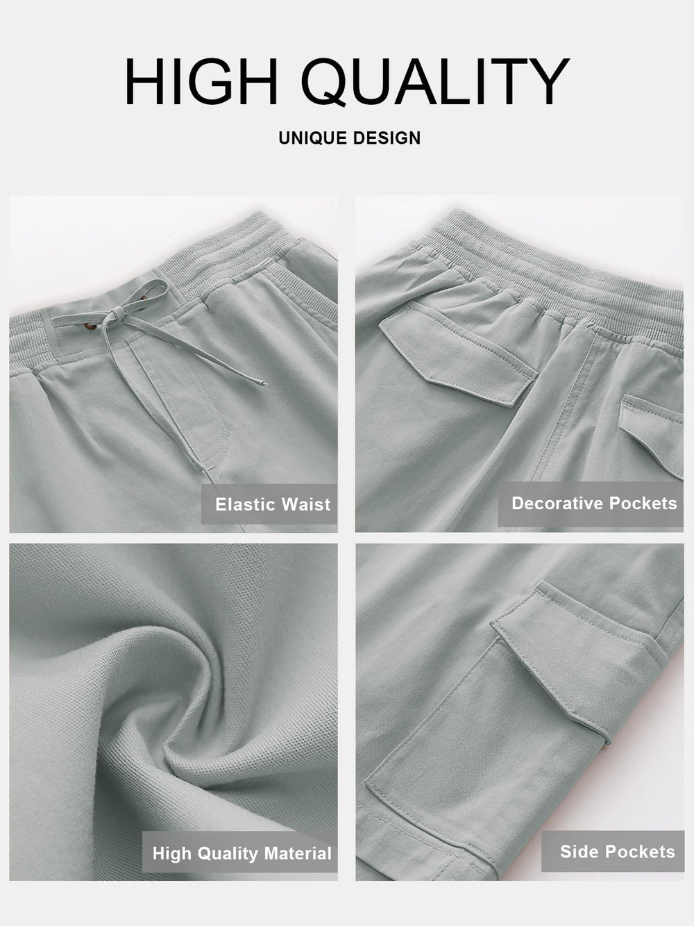 ANRABESS shorts worn by model showing mid-thigh length and scale
