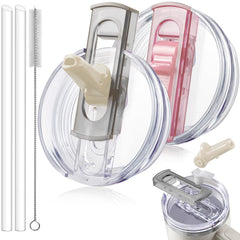 ANTAND front view of two cream and pink lids showing fit and color benefits