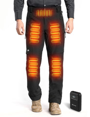 ANTARCTICA GEAR heated pants front view showing silhouette and fit benefit warmth