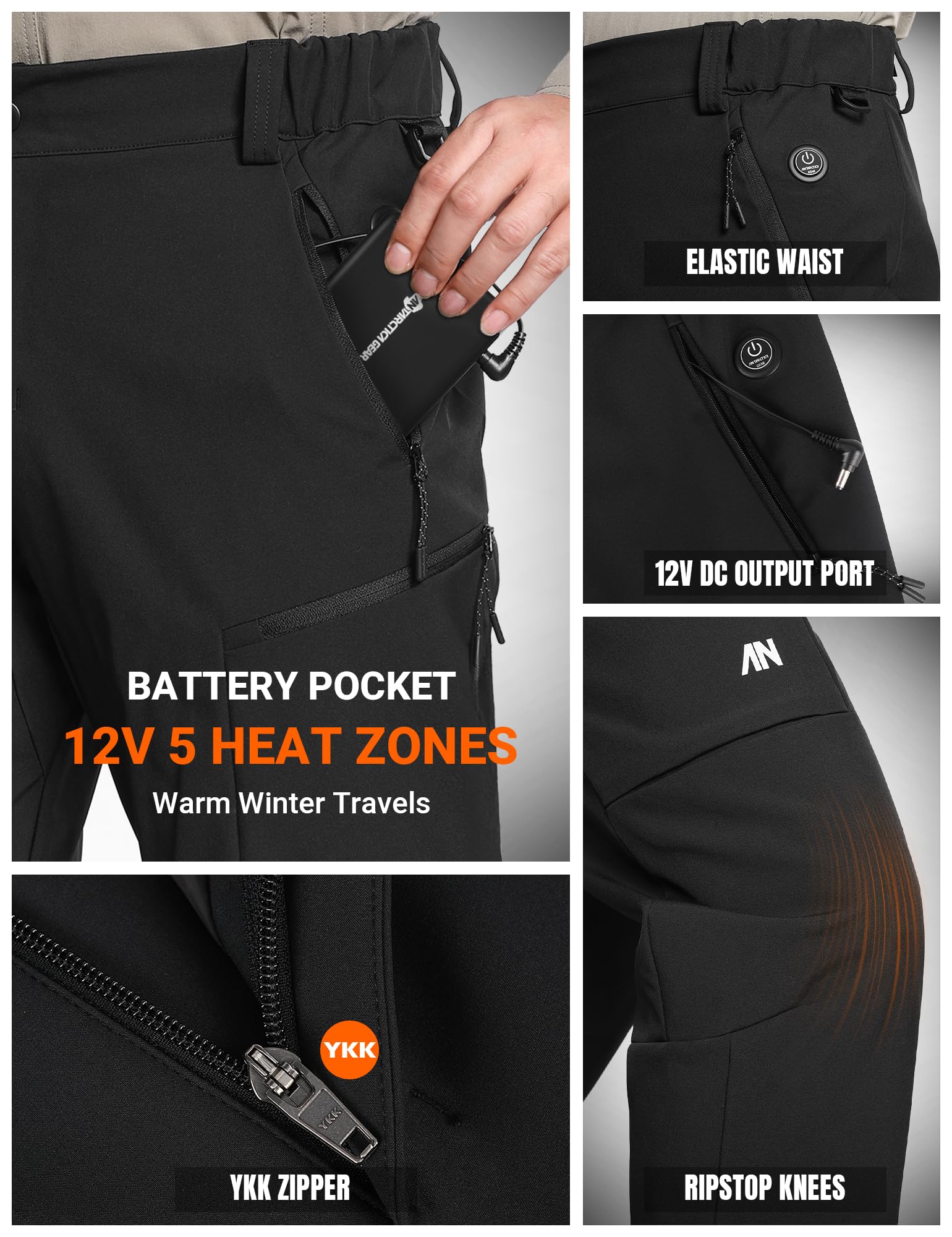 ANTARCTICA GEAR pants next to measuring tape showing size and fit clarity benefit