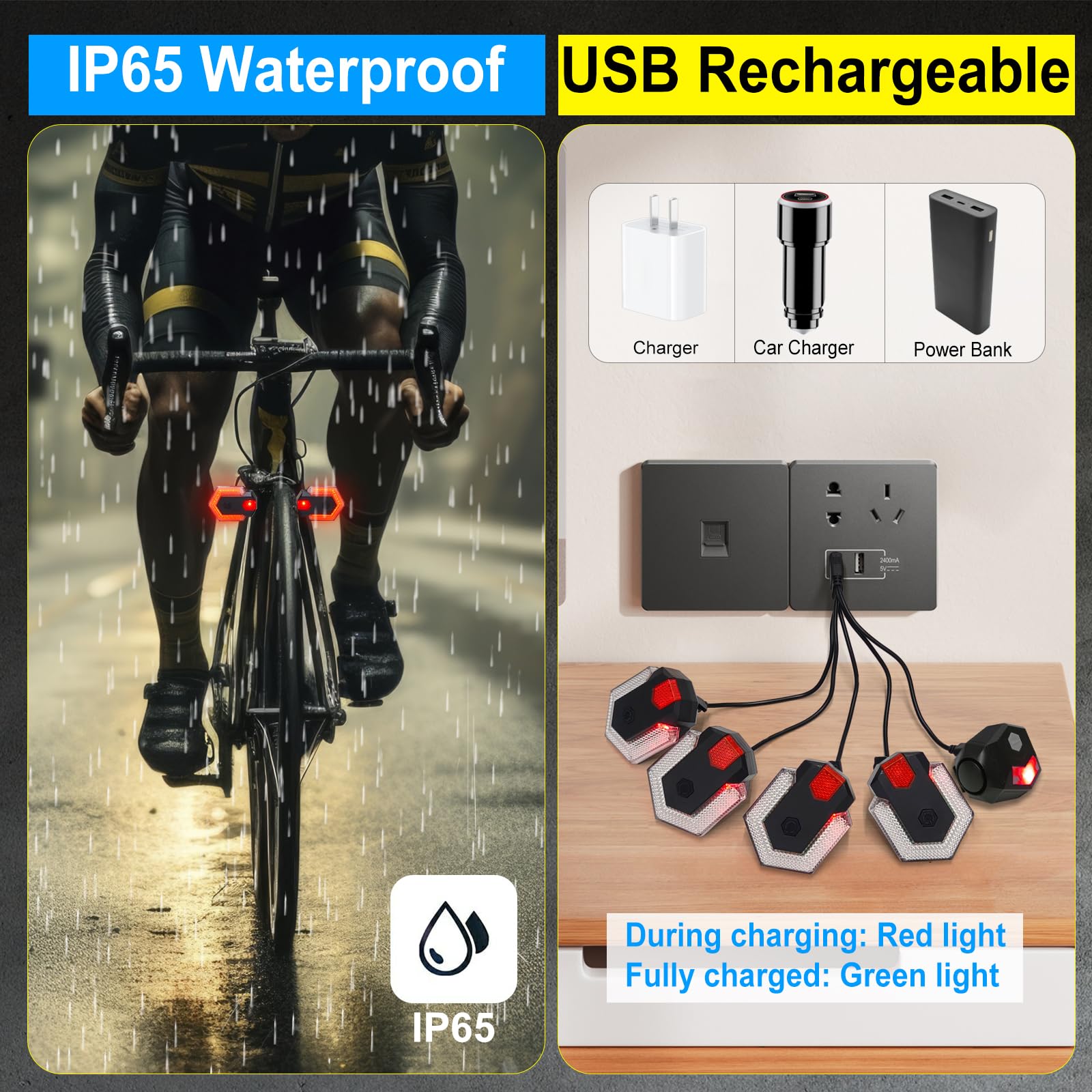antfire USB charging ports and cable showing quick recharge convenience and readiness