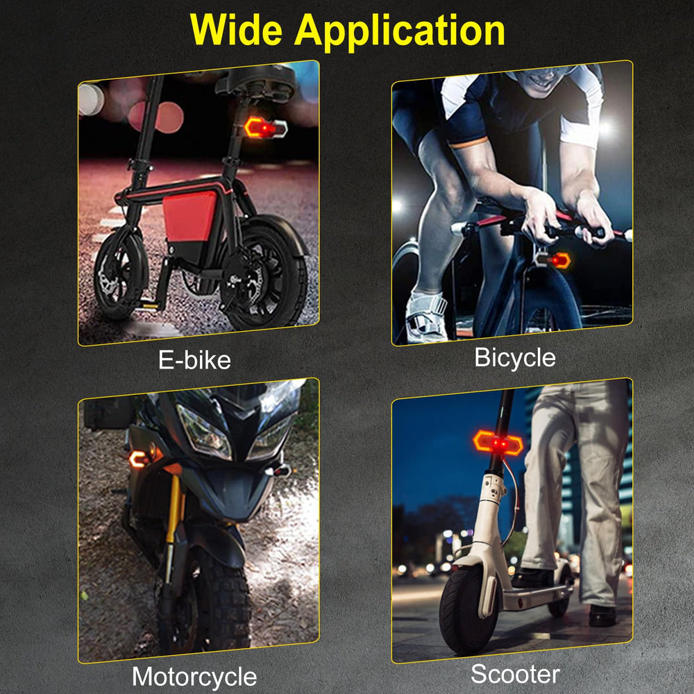 Antfire lights in nighttime riding scenario increasing rider conspicuity