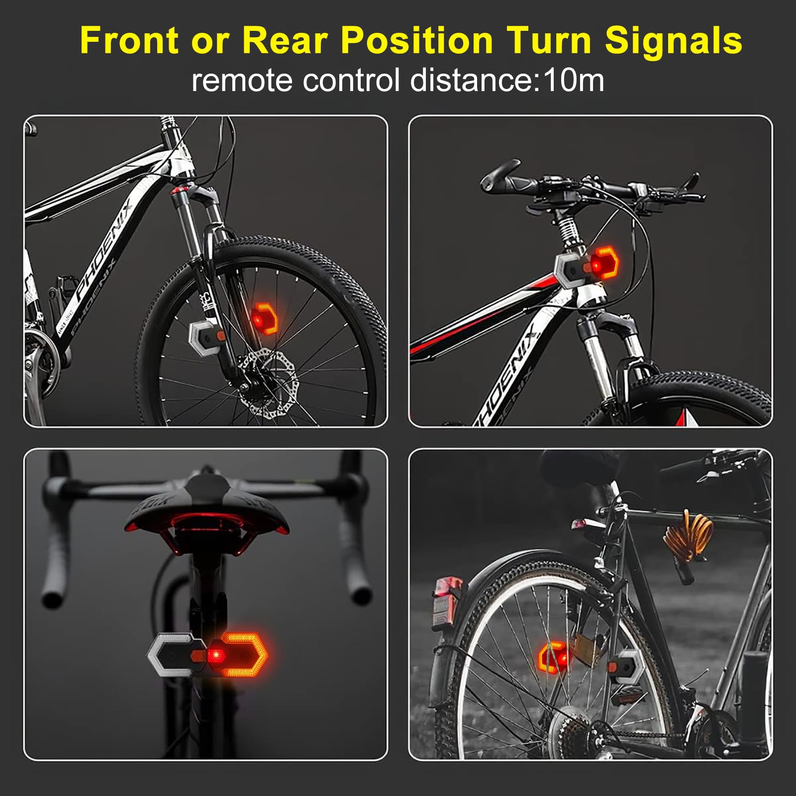 antfire rear light closeup highlighting waterproof lens and secure mount for safety