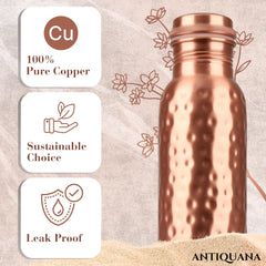 ANTIQUANA lid and threads detail demonstrating leak‑proof closure benefit