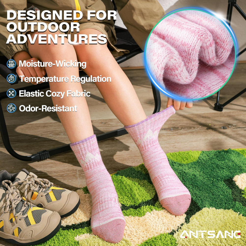 ANTSANG close-up of knit showing H-system ventilation channels for breathability