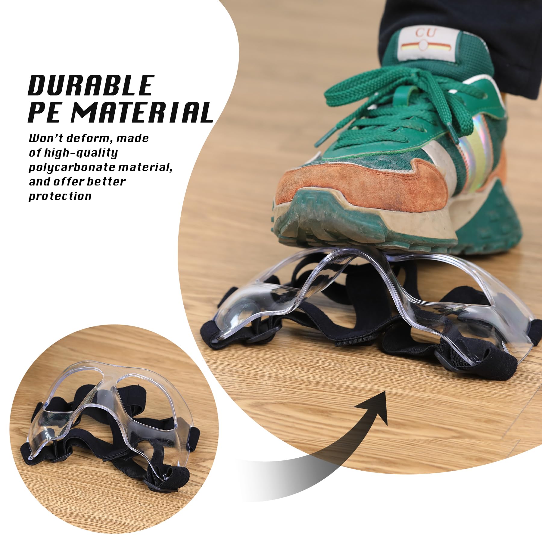 Anyfun athlete wearing guard on court demonstrating protection in play