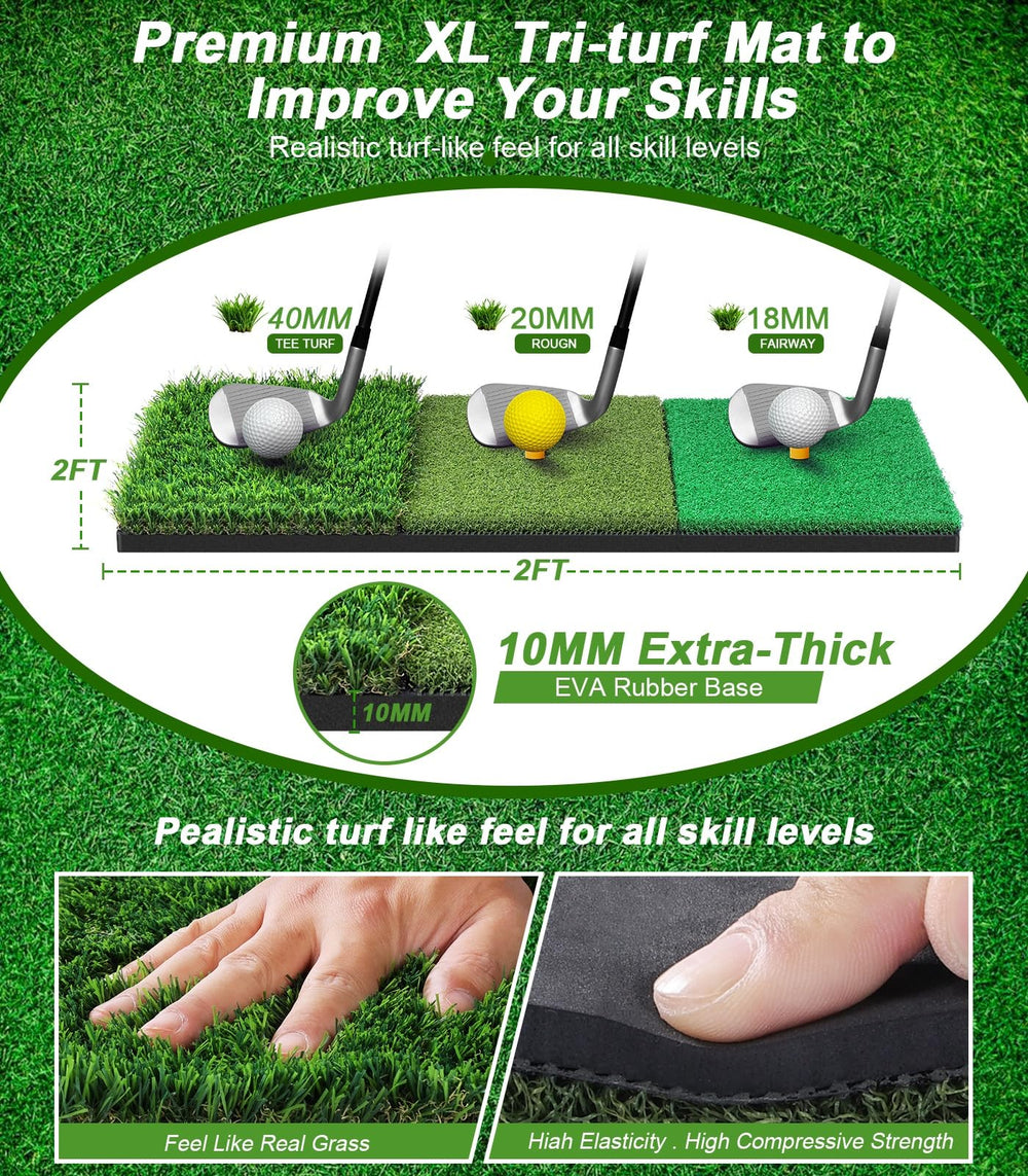 Anygulf accessories laid out including tee, balls, sandbags for ready-to-play convenience