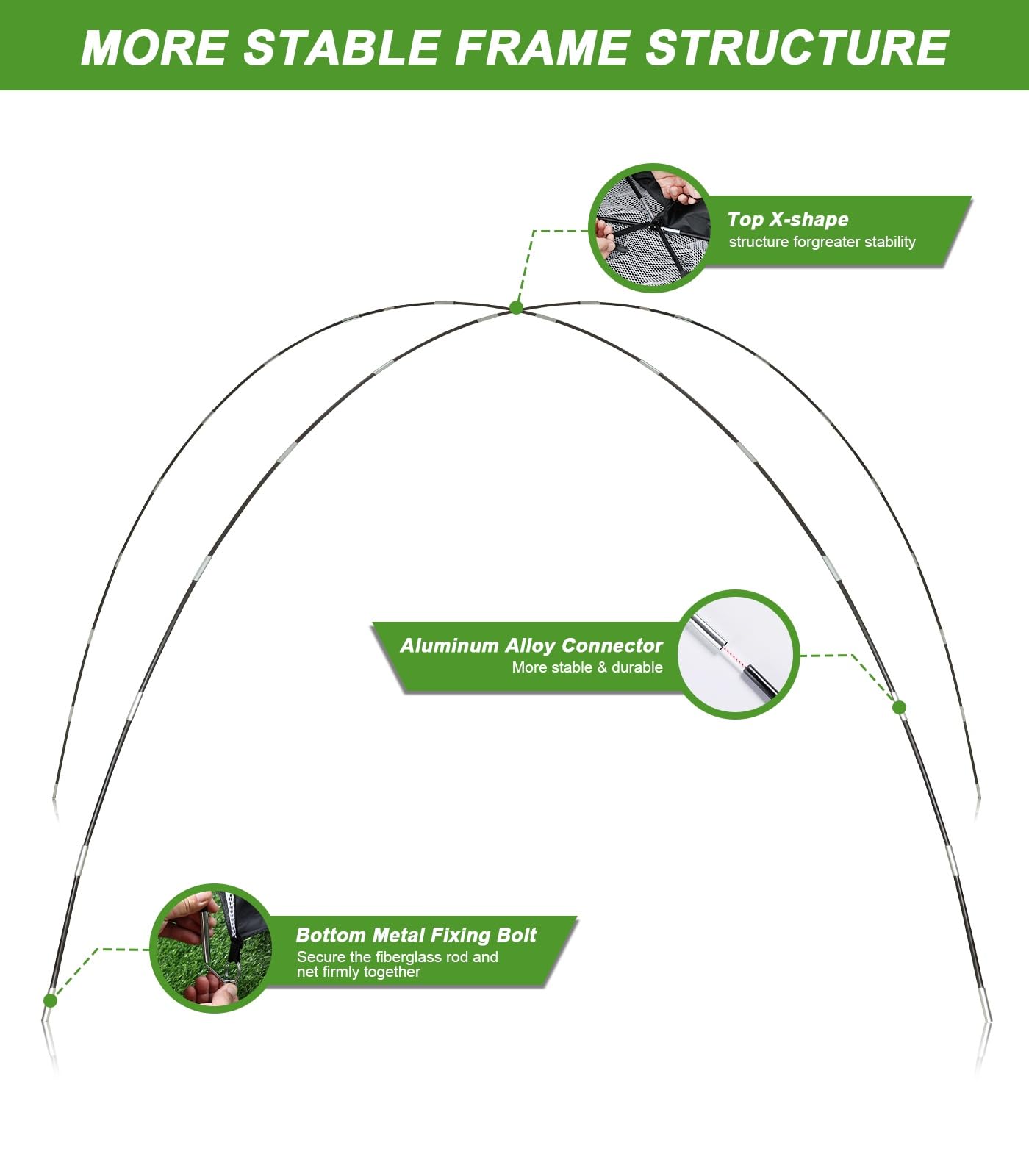 Anygulf net set up in backyard lifestyle scene enabling convenient outdoor training
