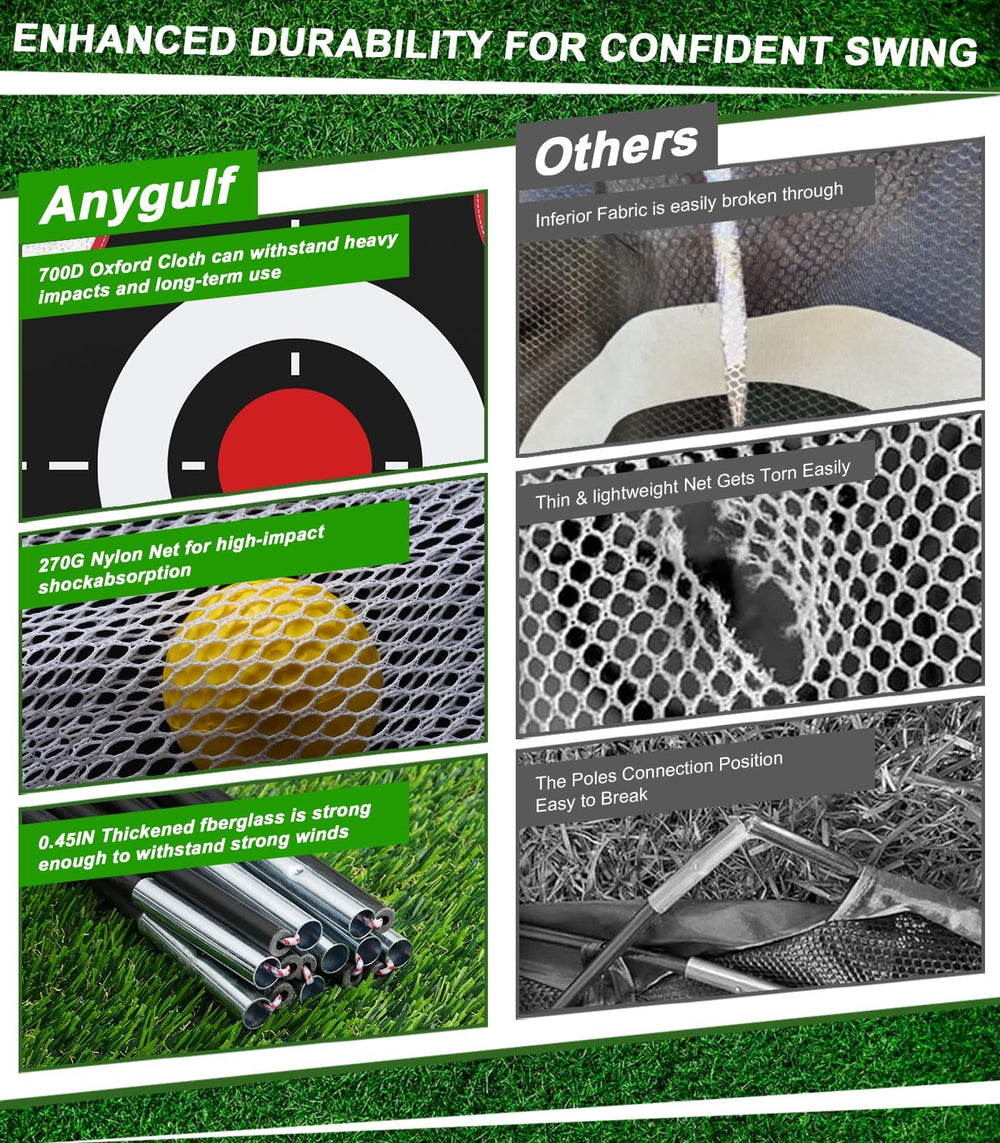 Anygulf packed in carry bag for easy transport and compact storage benefit