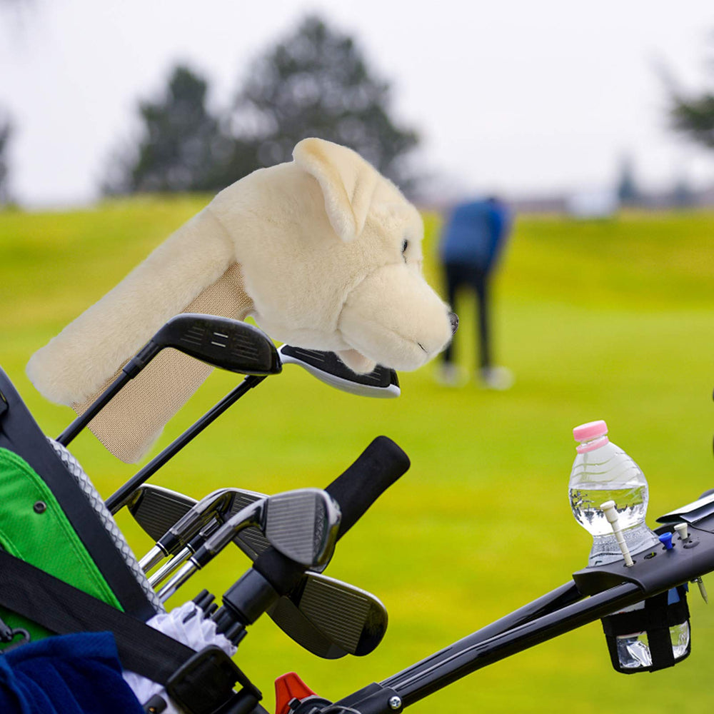 Anyork Labrador beside a driver illustrating fit for up to 460cc drivers benefit