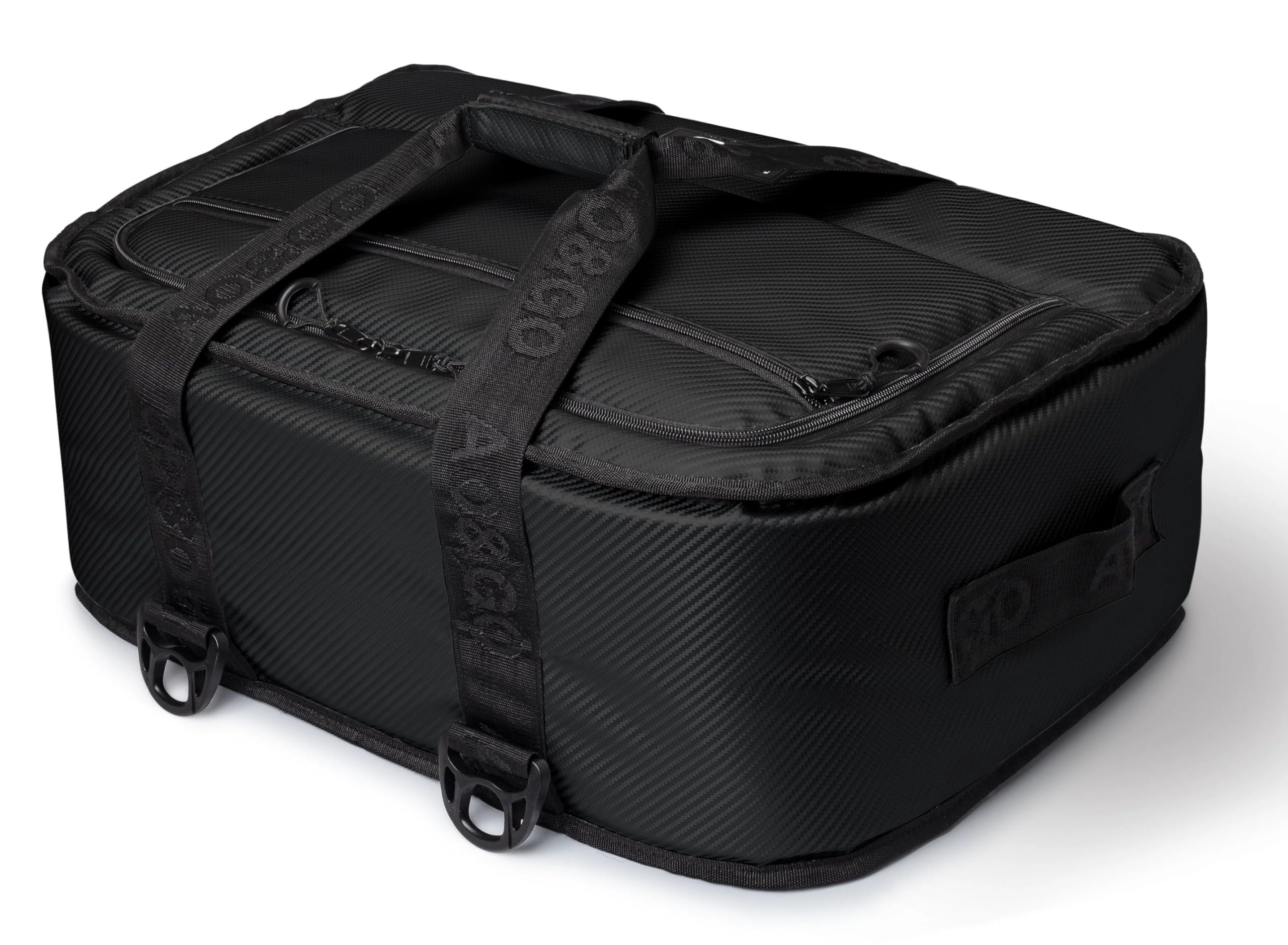 AO Coolers front view showing low-profile shape and sleek carbon exterior benefits compact storage