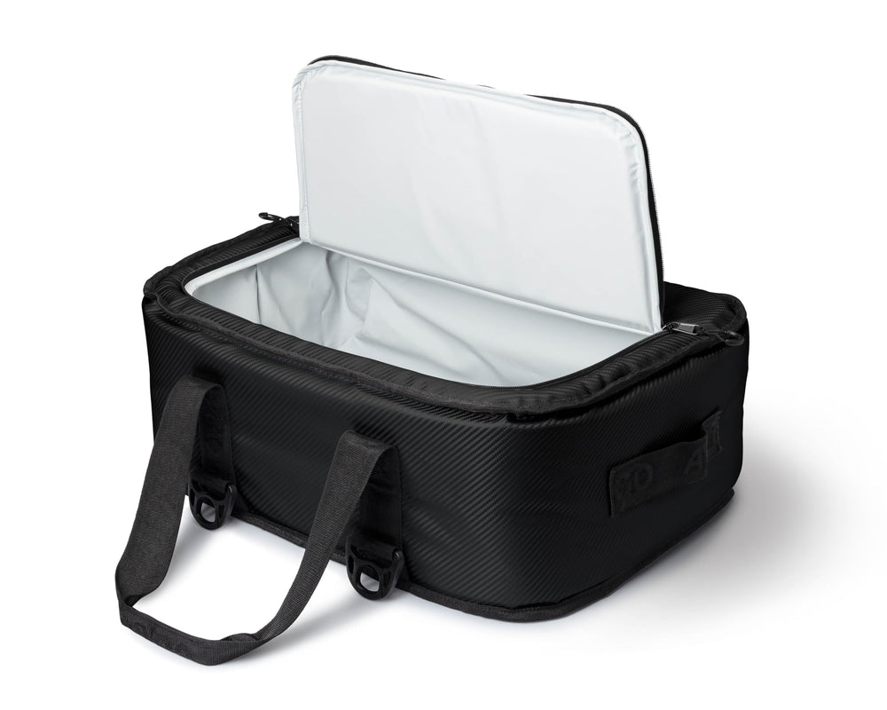 AO Coolers top pocket detail showing zipper storage for valuables and quick access benefit