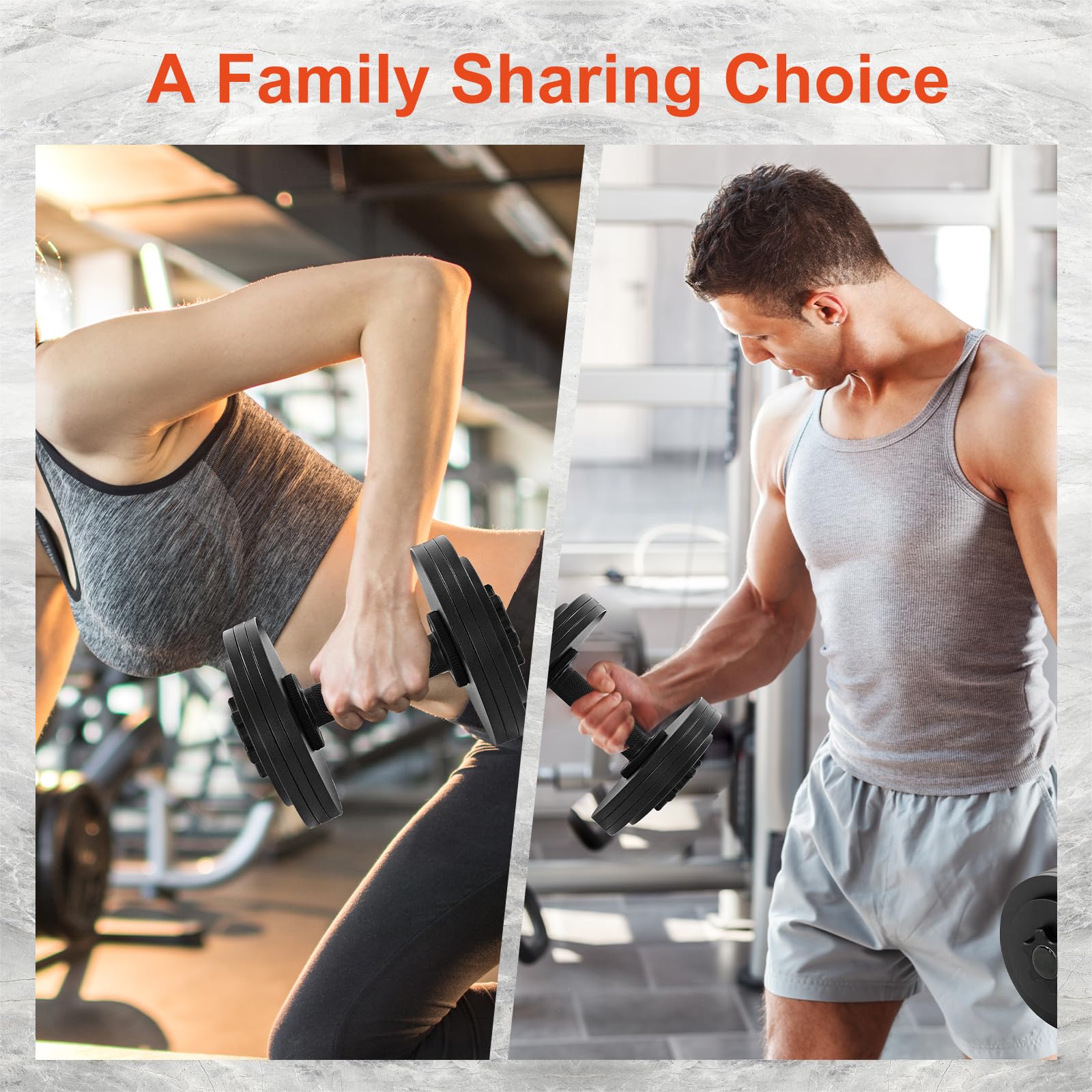 AOC PILATES star-shaped lock washer detail for quick, secure plate changes