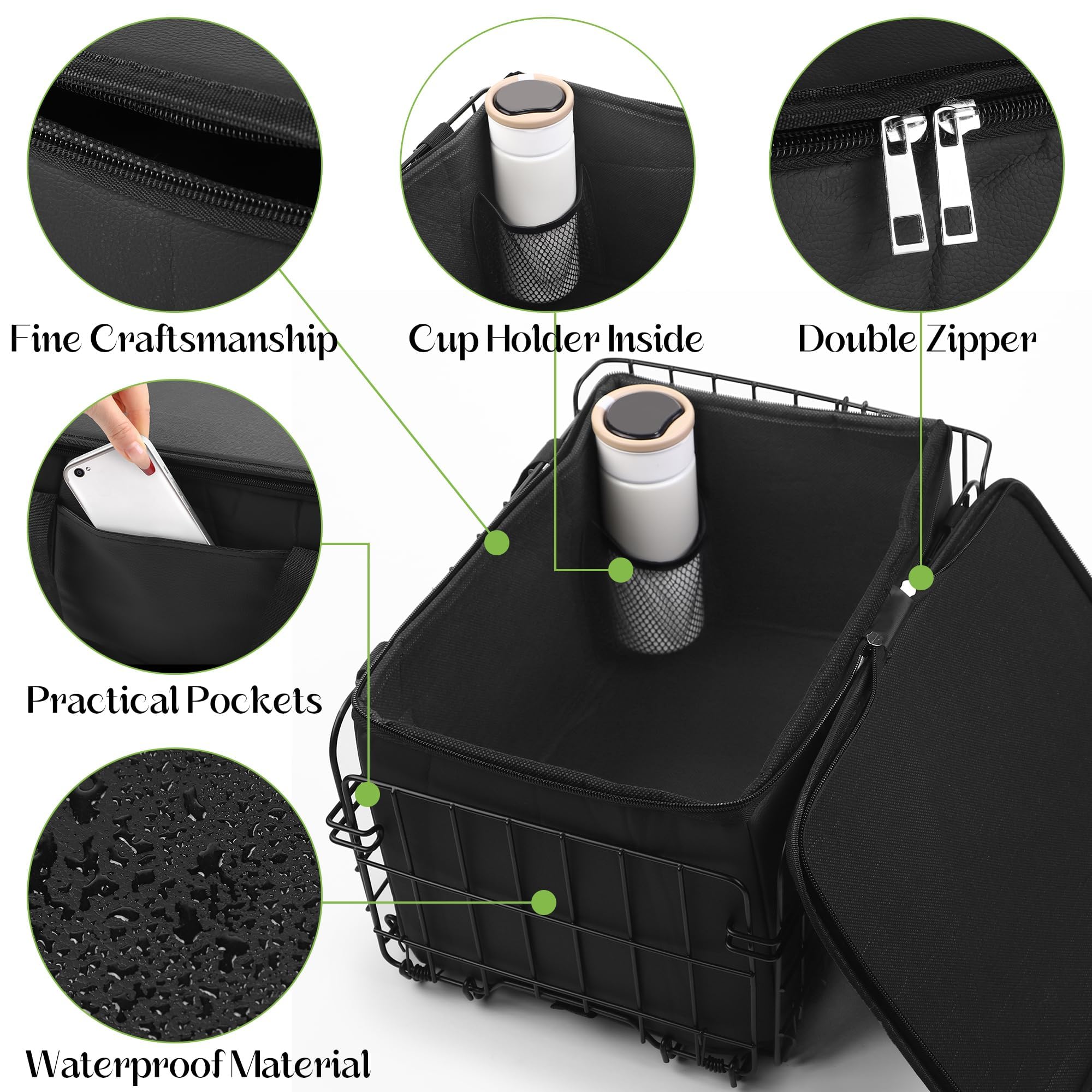 Aodaer included accessories shown with reflector, bell and cargo net easing installation