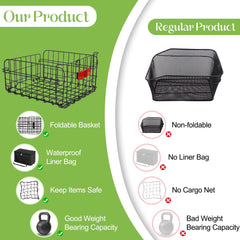 Aodaer folded basket flat for storage saving space when not in use