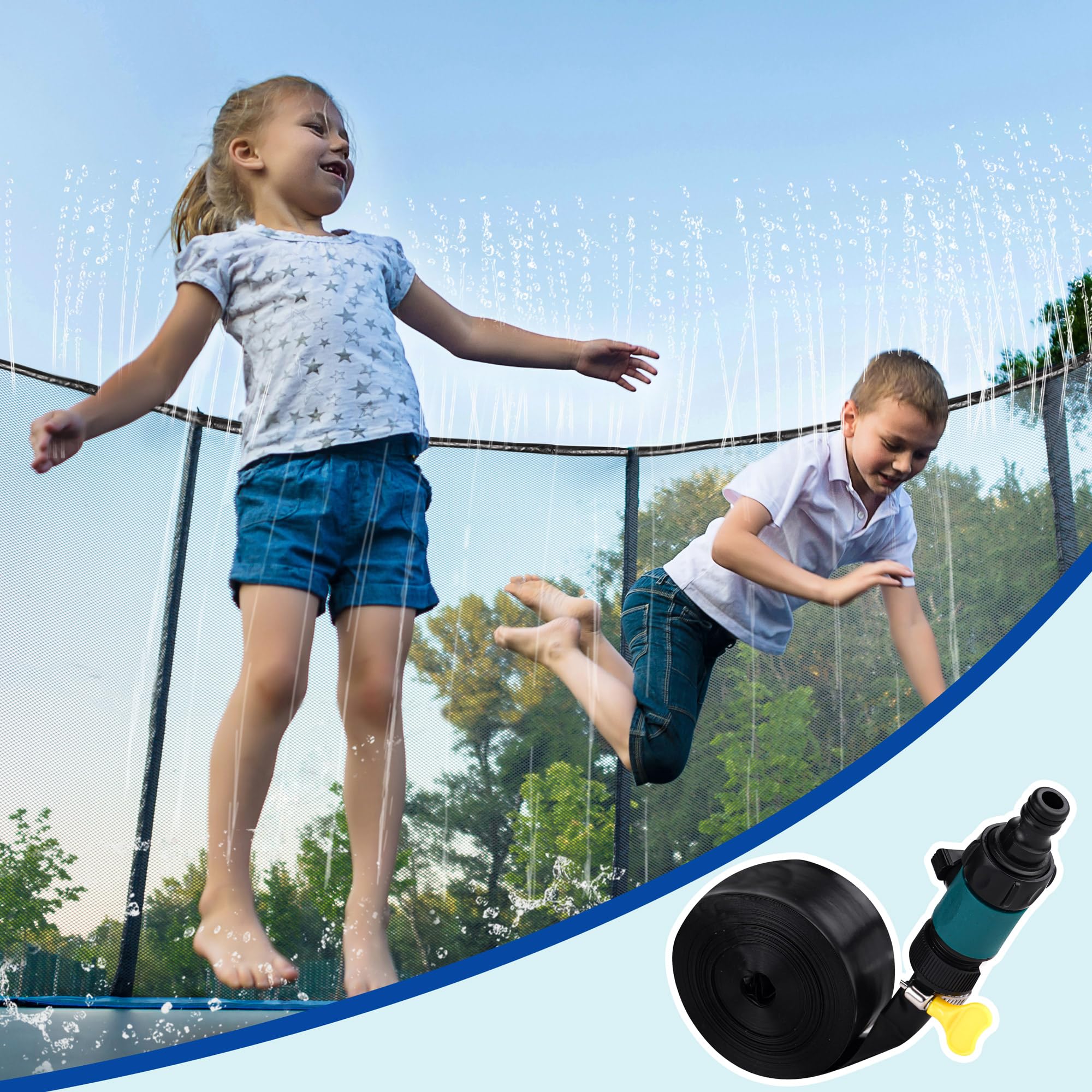 Aodaer bottom hooks and included cable ties fastening net to trampoline frame