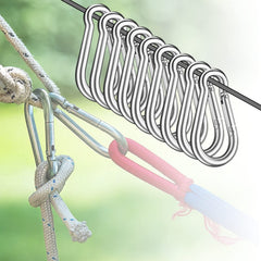 AODESTINY carabiner securing a hammock demonstrating secure attachment benefit