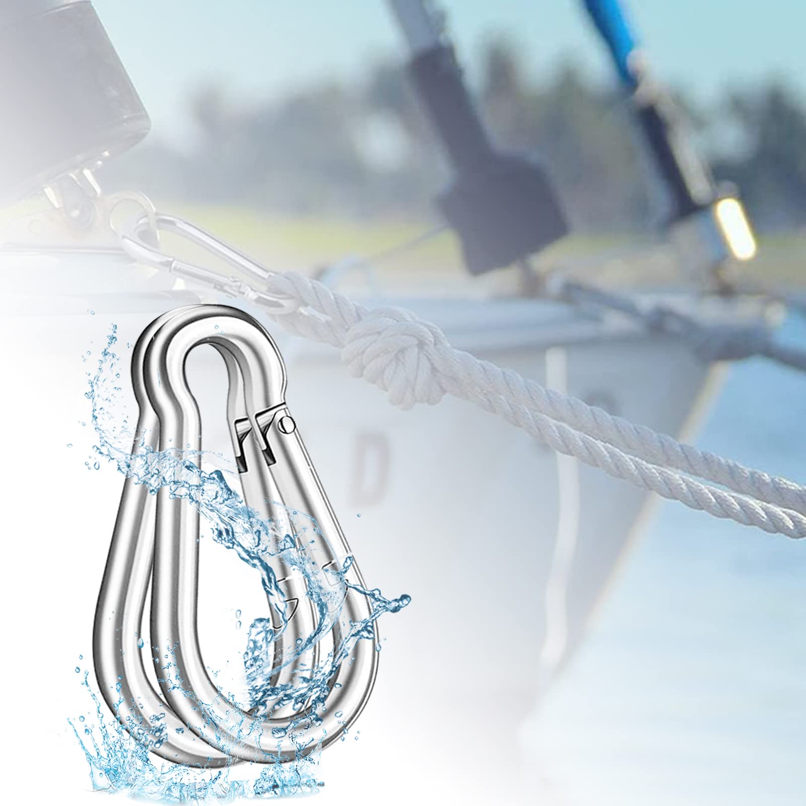 AODESTINY carabiner beside a ruler showing accurate M8 x 80mm sizing benefit