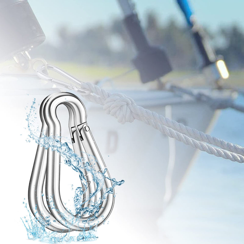 AODESTINY carabiner beside a ruler showing accurate M8 x 80mm sizing benefit