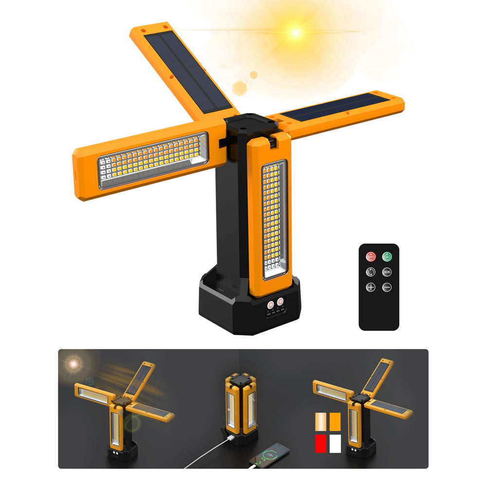 AODOO front view with tripod showing bright coverage and portable setup