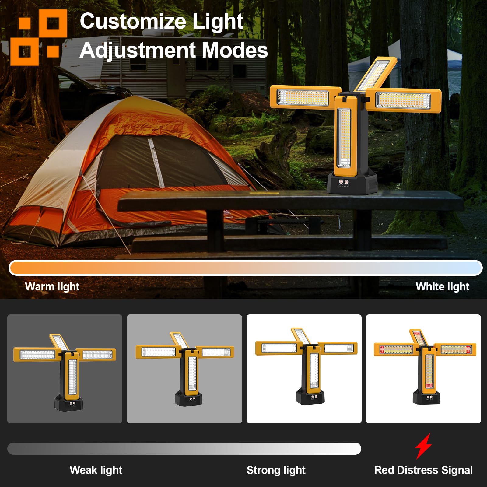 AODOO in use at a worksite at night providing strong task illumination