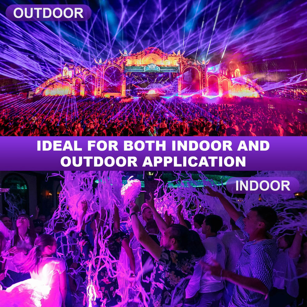 AODOO UV mode close-up highlighting 395nm blacklight for stain detection and effects