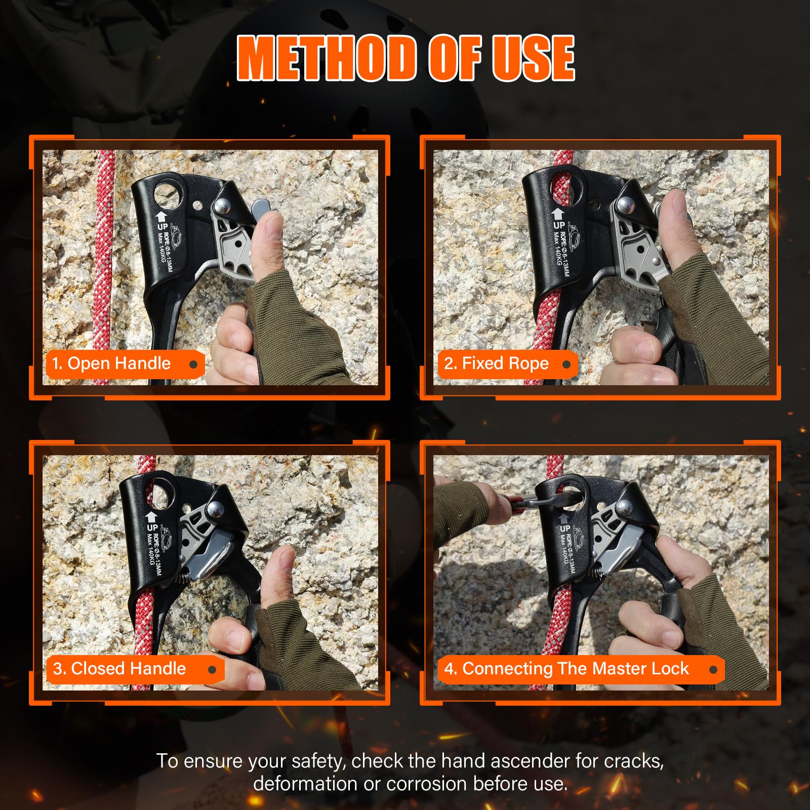 AOKWIT attachment holes with footloop setup enabling secure foot or lanyard connection