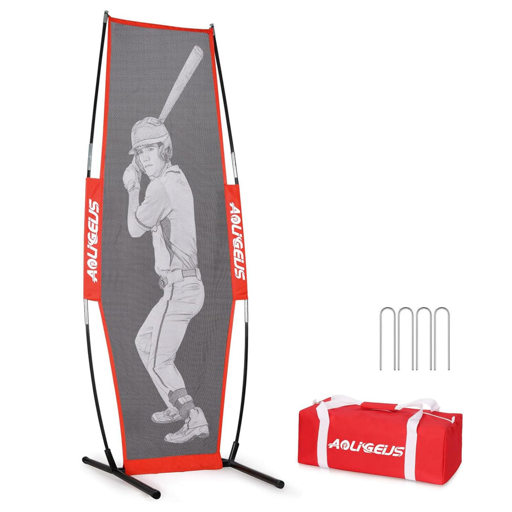AOLIGEIJS batter dummy front view showing realistic silhouette and accurate targeting