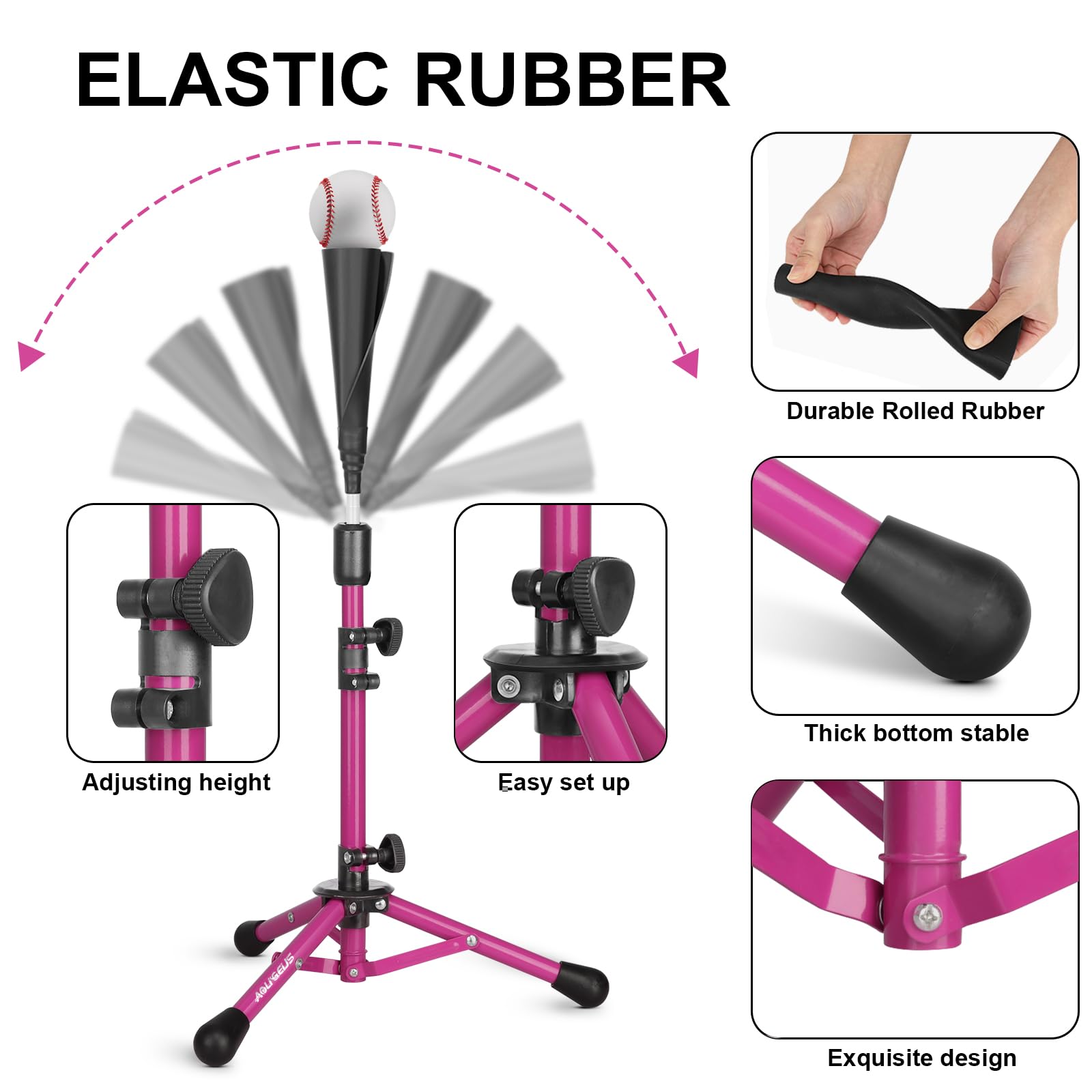 AOLIGEIJS rubber flex top close-up highlighting durability and soft ball contact