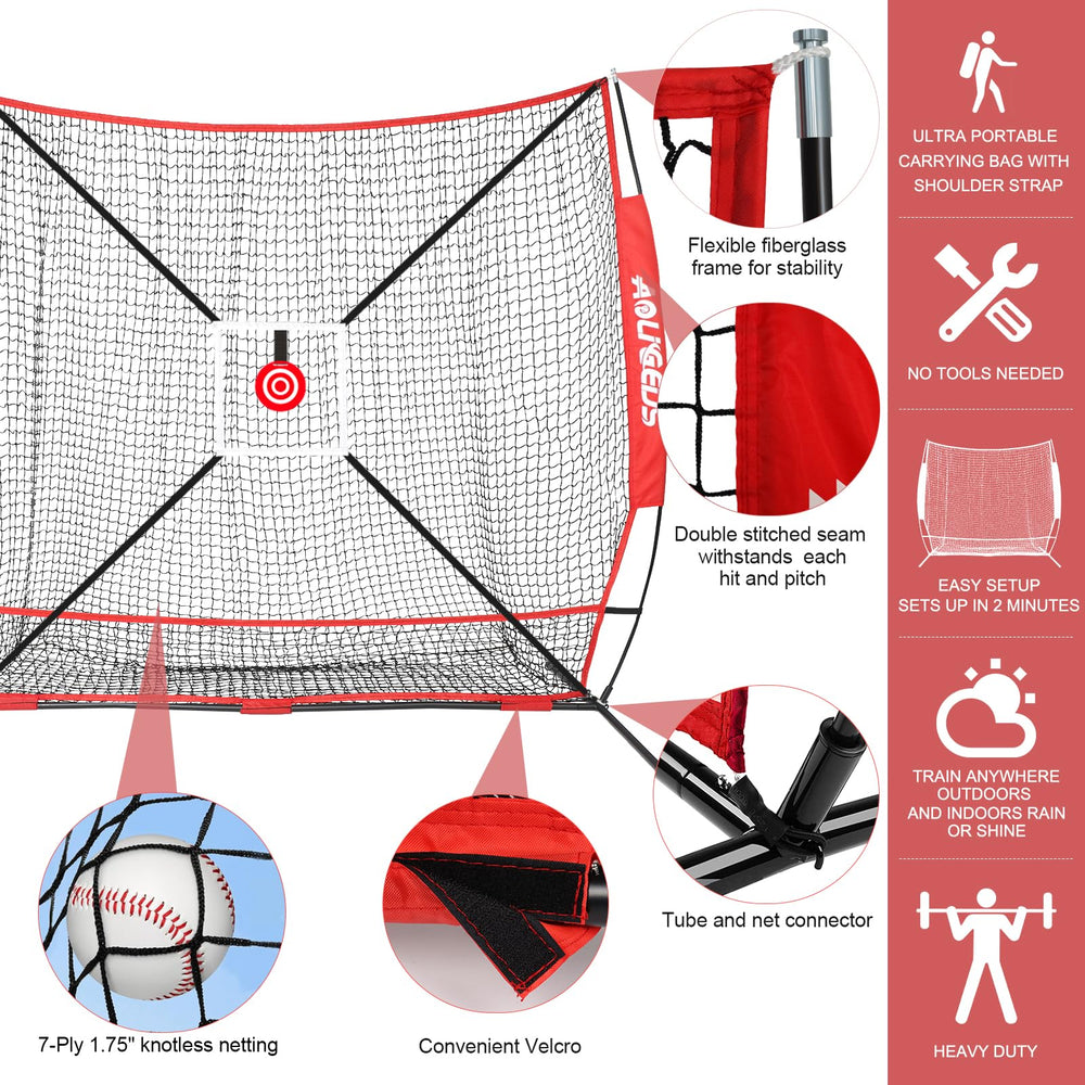 AOLIGEIJS close-up of 7-ply knotless netting demonstrating tear resistance