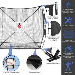 AOLIGEIJS closeup of 7‑ply knotless netting and fiberglass rod for toughness