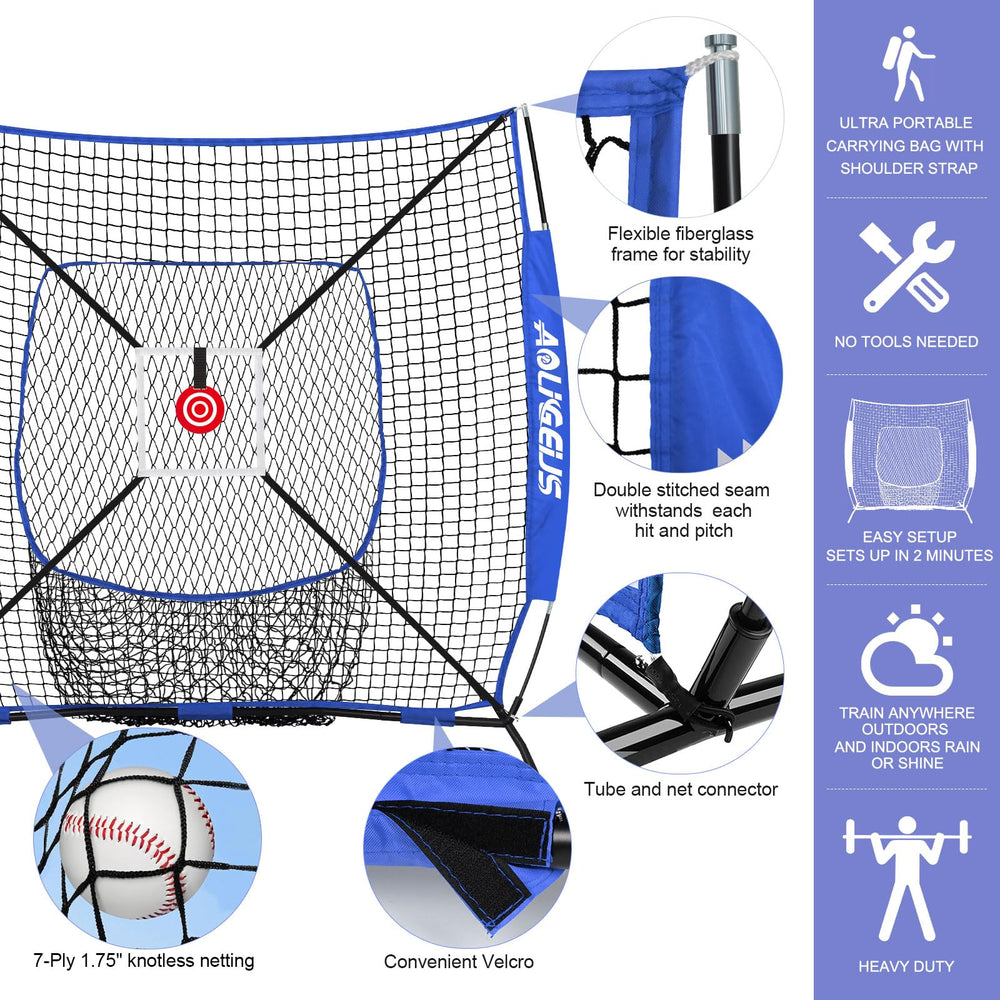 AOLIGEIJS closeup of 7‑ply knotless netting highlighting durable tear resistance