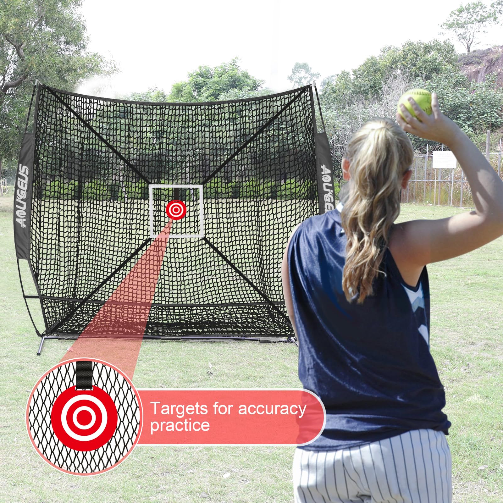 AOLIGEIJS dummy batter strike zone attached for targeted training
