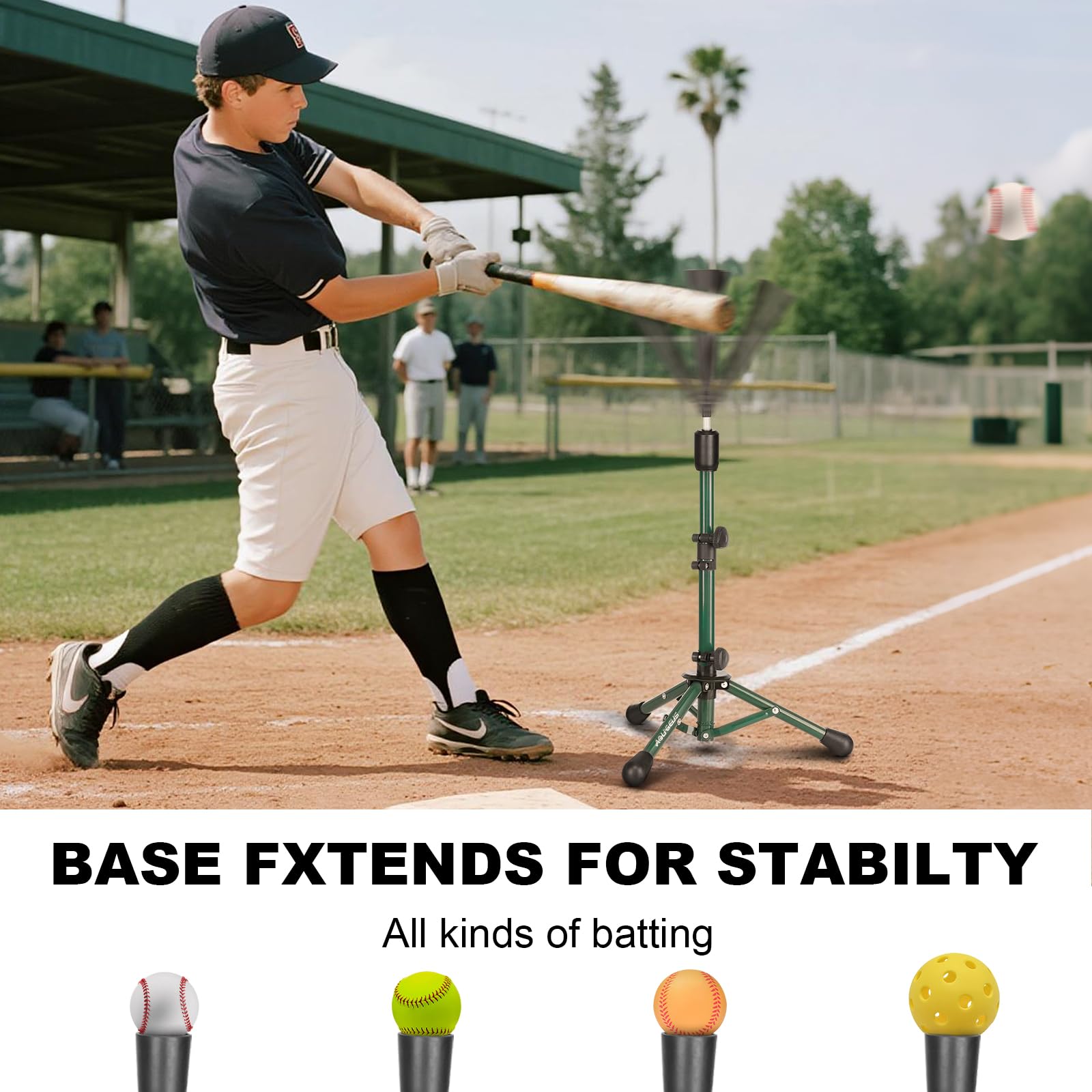 AOLIGEIJS folded tee in carry bag for portable transport and quick setup benefit
