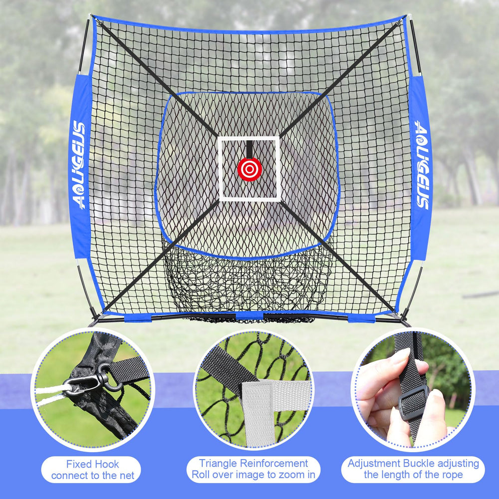 AOLIGEIJS folded practice net in carry bag illustrating compact storage and portability