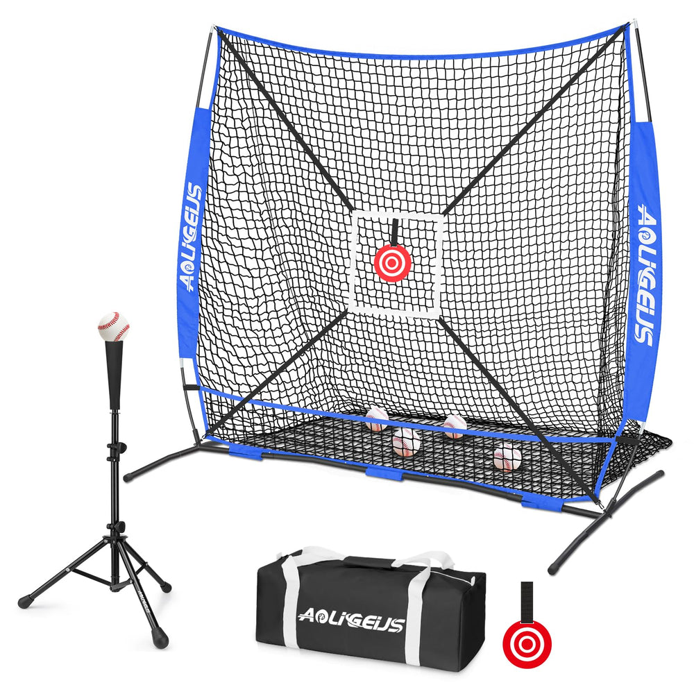 aoligeijs front view 6x6 net showing full frame and coverage for solo practice