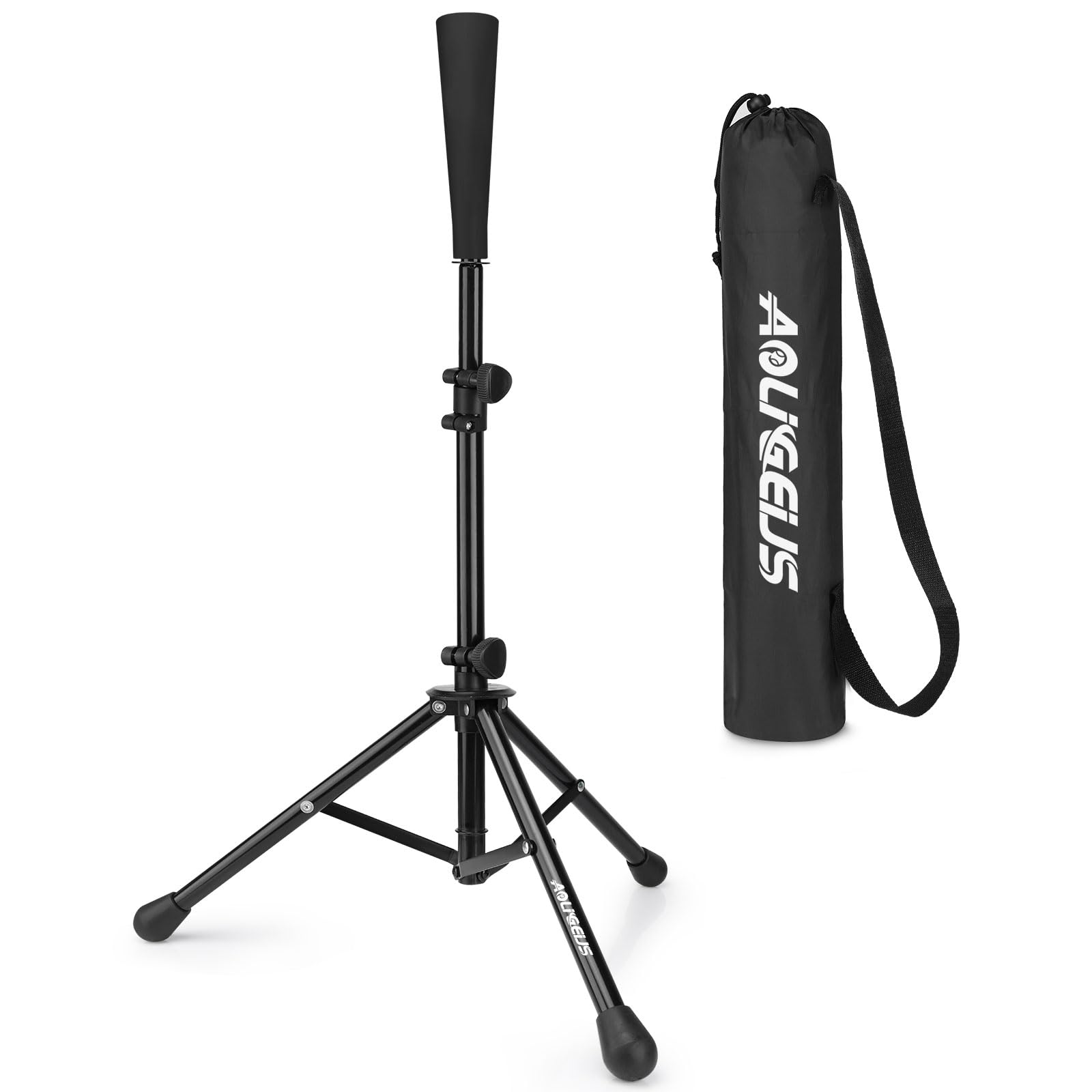 AOLIGEIJS front view of tee showing stable tripod base and frame benefit portability
