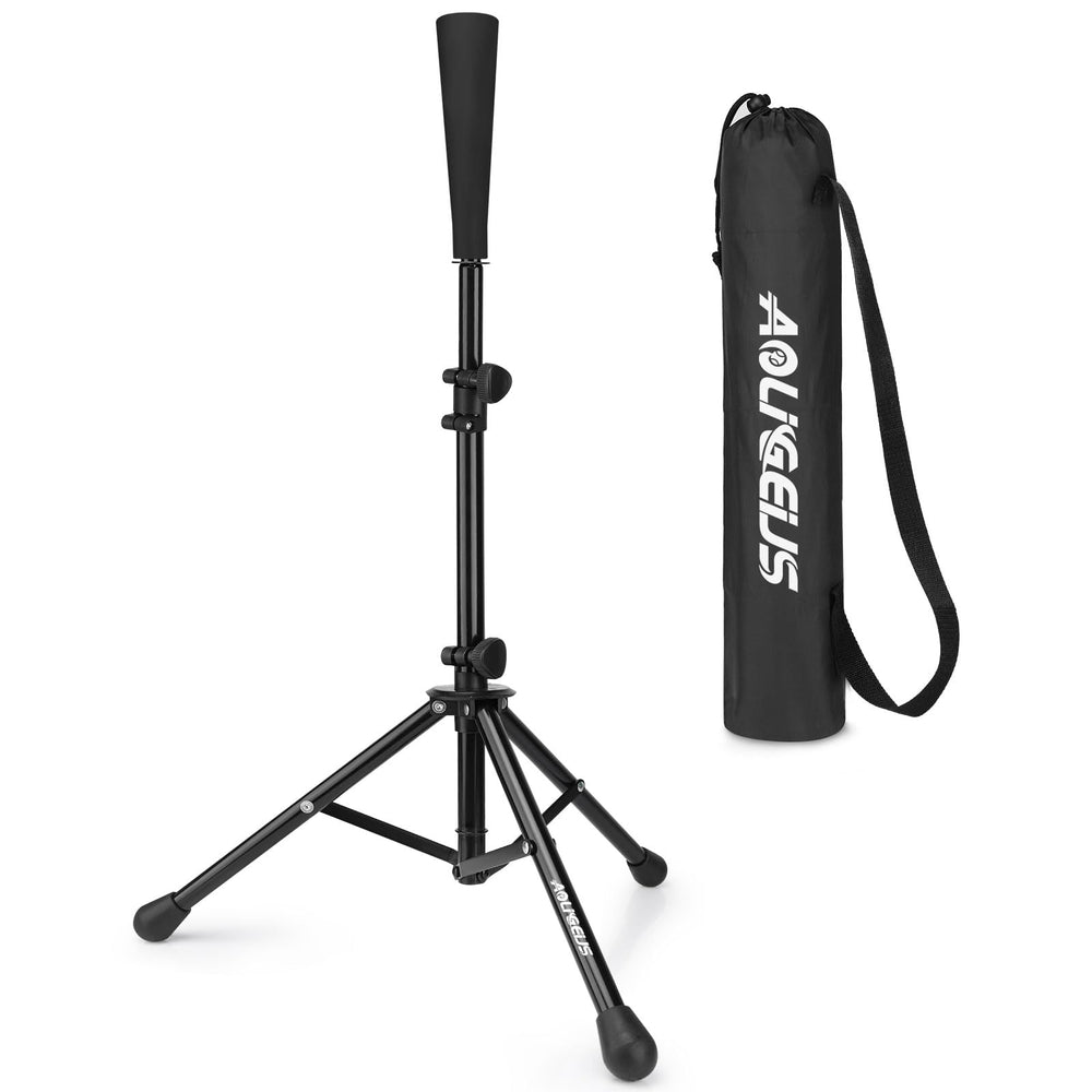 AOLIGEIJS front view of tee showing stable tripod base and frame benefit portability