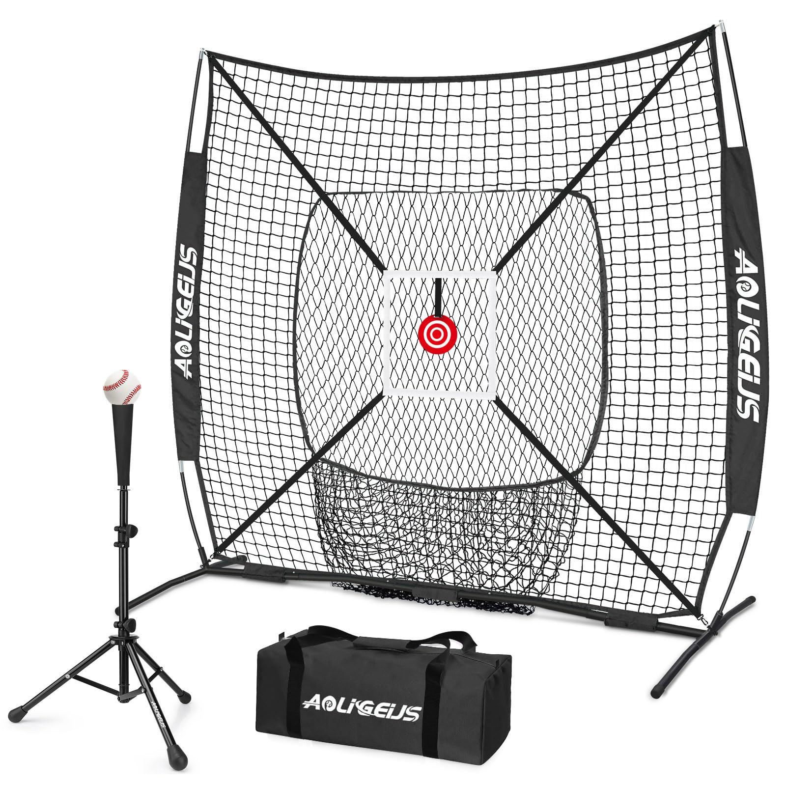 AOLIGEIJS front view of assembled net showing portability and fast setup